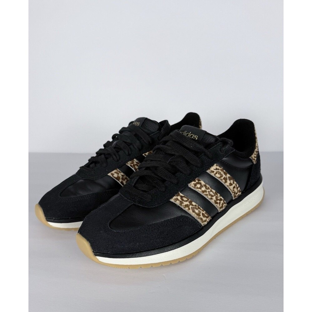 Adidas Run 70’s 2.0 Black Leopard Print Sneakers Women’s Size 8